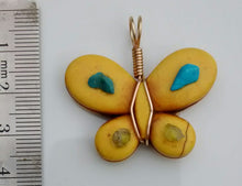 Load image into Gallery viewer, Butterfly Shaped Dyed Stone Bead with Gemstones
