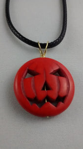 Halloween Pumpkin Wire-wrapped Bead Necklace