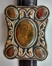 Load image into Gallery viewer, Rectangular shaped Ammolite Belt Buckle
