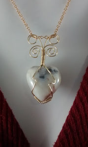 Crazy Lace Agate Wire-wrapped Necklace