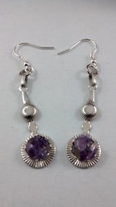 Amethyst Chips Dangling Earrings