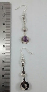 Amethyst Chips Dangling Earrings