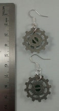 Load image into Gallery viewer, Jade &amp; Gear Pierced Earrings
