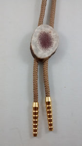 Elk Horn Bolo Tie close up