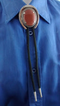 Load image into Gallery viewer, Goldstone Horseshoe Shaped Bolo Tie
