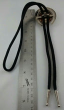 Load image into Gallery viewer, Goldstone Horseshoe Shaped Bolo Tie
