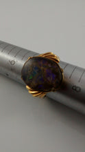 Load image into Gallery viewer, Gold-Plated Ammolite Ring with Purple Tones
