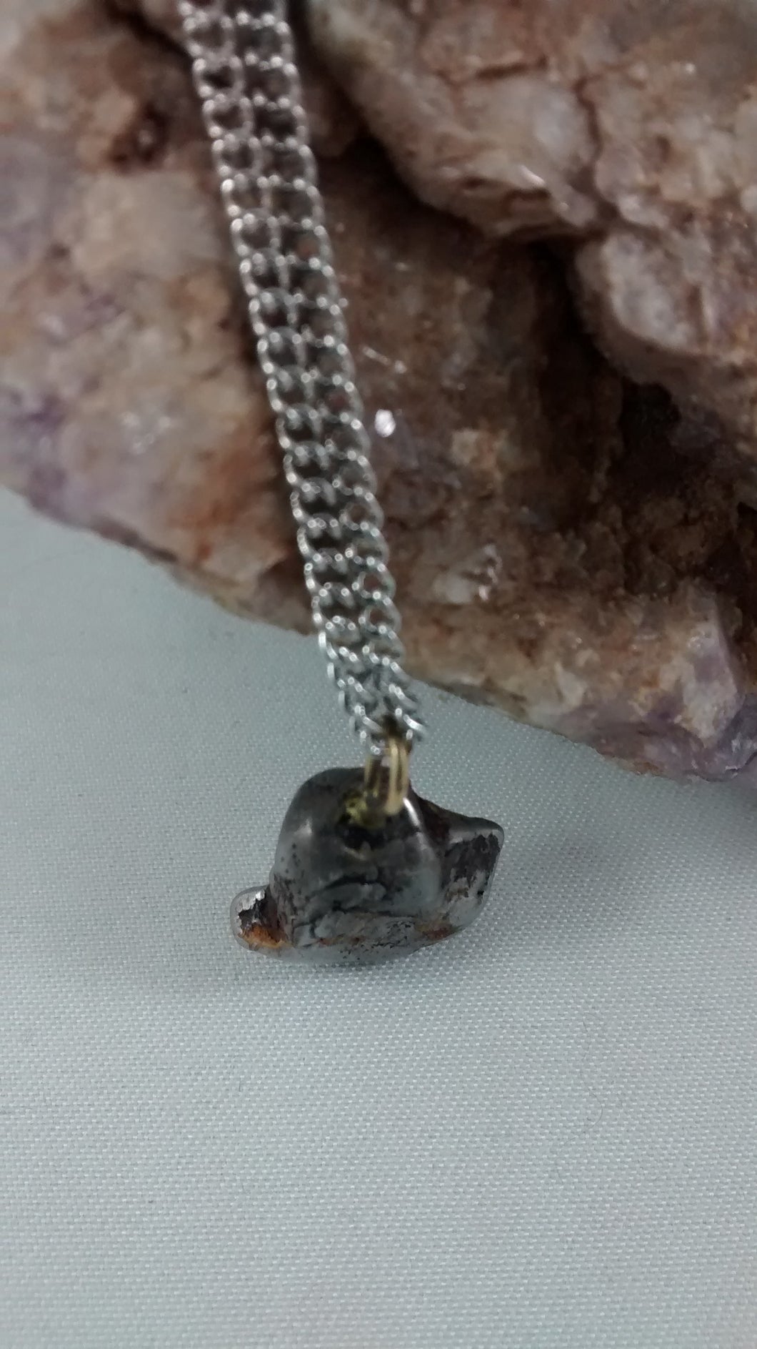 Odessa Meteorite Fragment Pendant with Stainless Steel Chain