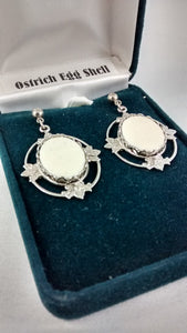 Ostrich Egg Shell Earrings