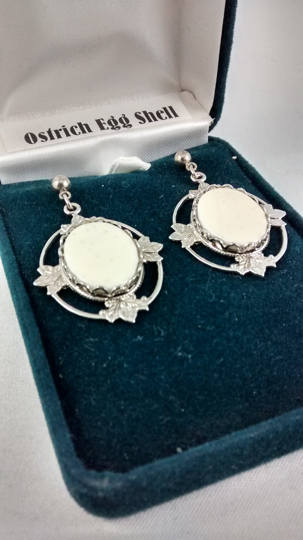 Ostrich Egg Shell Earrings