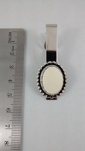 Ostrich Egg Shell Tie Clip