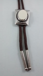 Ostrich Egg Shell Bolo Tie