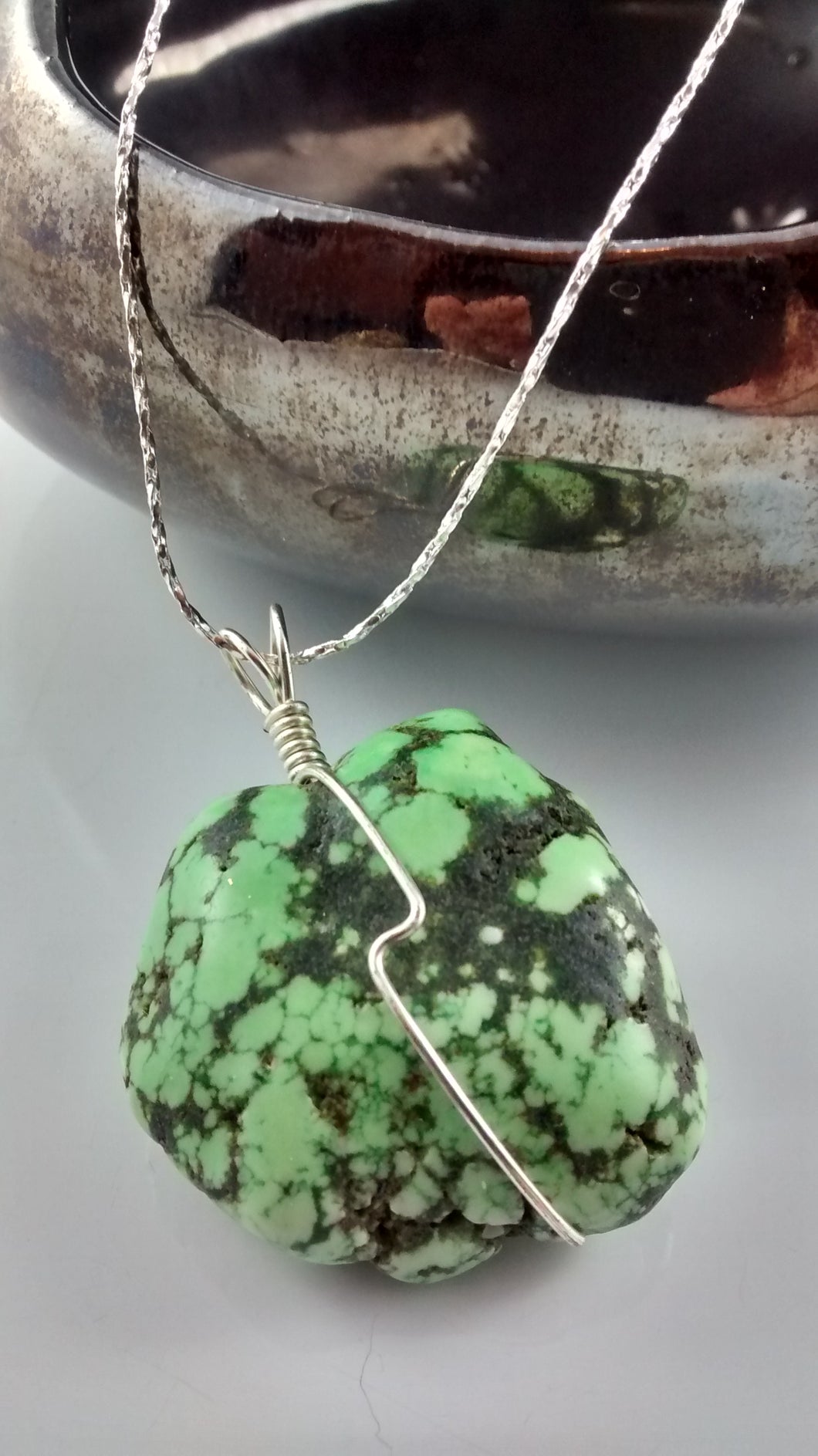 Dyed Green Magnesite Pendant