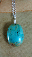 Load image into Gallery viewer, Back of Stabilized Turquoise Bead Necklace
