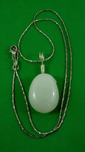 Load image into Gallery viewer, Moonstone bead pendant with silver-plated chain
