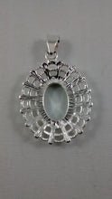 Load image into Gallery viewer, Silver-plated Oval Pendant Mount
