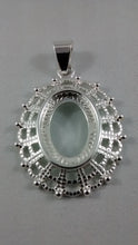 Load image into Gallery viewer, Silver-plated Oval Pendant Mount
