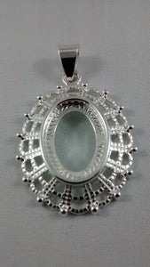 Silver-plated Oval Pendant Mount