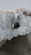 Load image into Gallery viewer, Silver and tumbled garnet necklace
