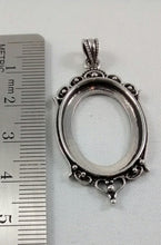 Load image into Gallery viewer, Antique Silver-plated Brass Pendant Mount
