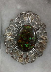 Large Ammolite Pin/Pendant