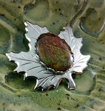 Load image into Gallery viewer, Ammolite Maple Leaf Pin
