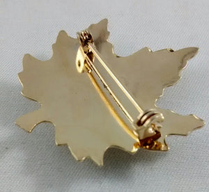 Maple Leaf Gemstone Pin