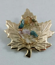 Load image into Gallery viewer, Maple Leaf Gemstone Pin
