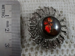 Round Ammolite Pin