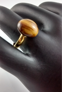 Tiger-Eye Adjustable Ring