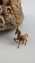 Load image into Gallery viewer, Horse-Shaped Pendant with Tiger-Eye Stone
