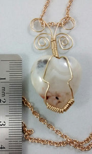 Crazy Lace Agate Heart size